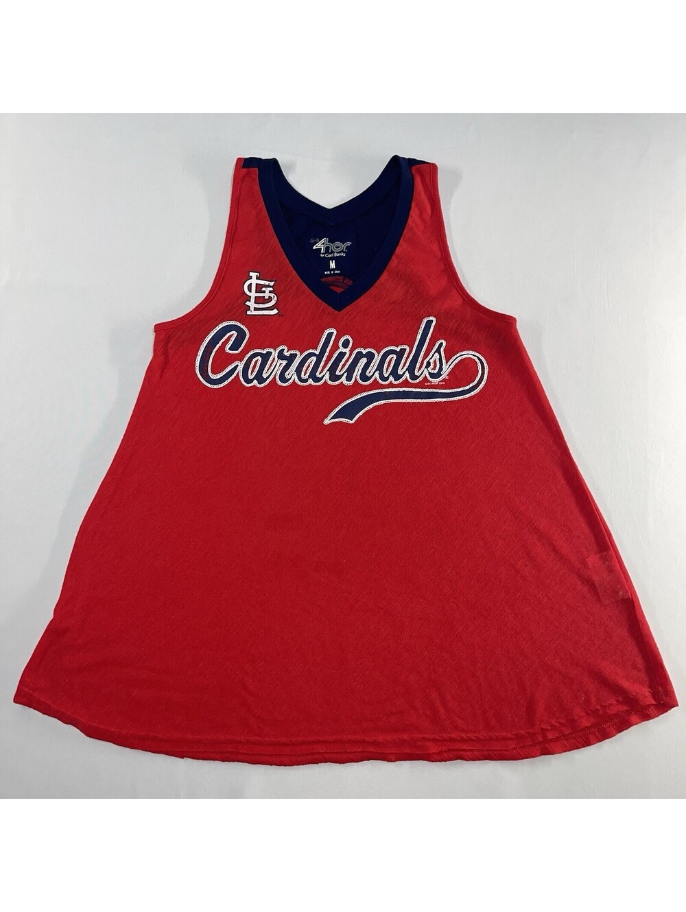 4Her by Carl Banks St.Louis Cardinals Tank Top Women's Sleeveless Sz M Sequence